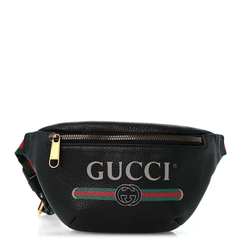 Gucci Grained Calfskin Small Logo Belt #337503G77B